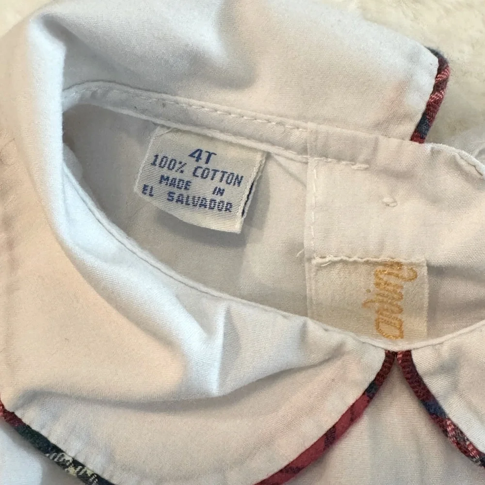 Anavini Boys Christmas Smocked Shirt w/ Red Christmas Tartan Shorts Set- size 4T - Picture 8 of 9